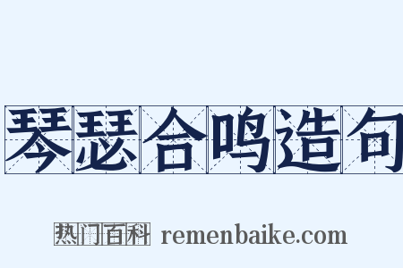 琴瑟合鸣造句是什么意思的图片